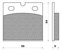 Brzdové destičky, NEWFREN (směs ROAD TOURING ORGANIC) 2 ks v balení