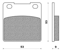 Brzdové destičky, NEWFREN (směs ROAD TOURING ORGANIC) 2 ks v balení