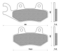 Brzdové destičky, NEWFREN (směs ROAD TOURING SINTERED) 2 ks v balení