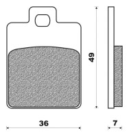 Brzdové destičky, NEWFREN (směs SCOOTER ELITE ORGANIC) 2 ks v balení