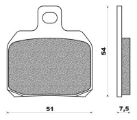 Brzdové destičky, NEWFREN (směs ROAD TOURING ORGANIC) 2 ks v balení