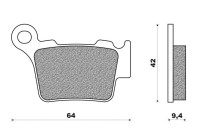 Brzdové destičky, NEWFREN (směs OFF ROAD DIRT SINTERED) 2 ks v balení