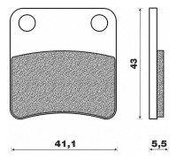Brzdové destičky ruční brzdy, NEWFREN (směs SCOOTER ELITE ORGANIC) 2 ks v balení
