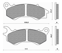 Brzdové destičky, NEWFREN (směs SCOOTER ELITE ORGANIC) 2 ks v balení