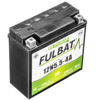 Baterie 12V, 12N5.5-4A/4B GEL, 12V, 5.5Ah, 70A, bezúdržbová GEL technologie 135x60x130 FULBAT (aktivovaná ve výrobě)
