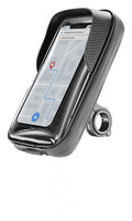 Univerzální držák mobilního telefonu Cellularline Rider Shield na řídítka pro motorku i kolo, voděodolný, do vel. 6,7"
