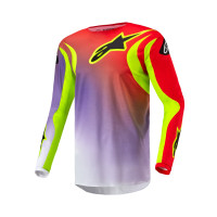 Dres FLUID LUCENT, ALPINESTARS (bílá/fialová/červená/žlutá fluo/černá) 2024
