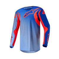 Dres FLUID LUCENT, ALPINESTARS (modrá/světle modrá/oranžová) 2024