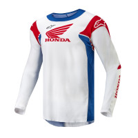Dres RACER ICONIC HONDA kolekce, ALPINESTARS (bílá/modrá/červená/černá) 2026