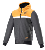 Bunda CHROME STREET HOODIE HONDA kolekce, ALPINESTARS (černá/šedá/oranžová)