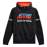 Mikina CLUB HOODIE, ALPINESTARS (černá/červená/modrá/šedá)