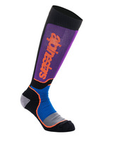 Ponožky MX PLUS, ALPINESTARS (černá/oranžová/fialová/modrá/šedá) 2024
