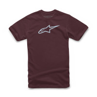 Triko AGELESS CLASSIC TEE, ALPINESTARS (karmínová/světle modrá)