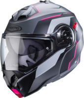 Helma na moto Caberg Duke Evo Move matt gun metal/black/fuchsia
