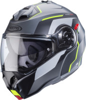 Helma na moto Caberg Duke Evo Move matt gun metal/black/yellow fluo