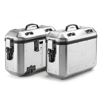 DLMK36APACK2 pravý + levý kufr GIVI Dolomiti 36 Trekker hliníkový stříbrný (boční), objem 2x36 ltr.