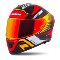 Přilba Aero Drome, CASSIDA (černá met./oranžová/červená/bílá) 2026