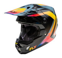 Přilba FORMULA CP, FLY RACING - USA (šedá/černá/duhová)
