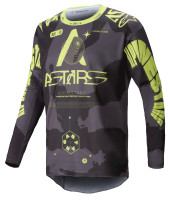 Dres RACER HOLLOW, ALPINESTARS (tmavá camo/žlutá fluo) 2025