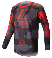 Dres RACER HOLLOW, ALPINESTARS (šedá camo/oranžová fluo) 2025