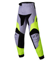 Kalhoty RACER VEIL KIDS, ALPINESTARS, dětské (šedá/žlutá fluo) 2025