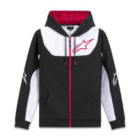 Mikina SESSIONS 3 HOODIE, ALPINESTARS (černá/bílá/červená)