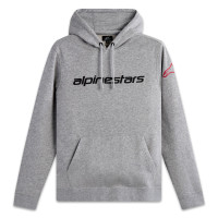 Mikina WORDMARK HOODIE 3, ALPINESTARS (šedá/červená/černá)