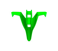 Kryt bradové ventilace pro přilbu TWIST 3, AIROH (Shard - zelený lesklý)