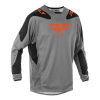 Dres KINETIC SYM, FLY RACING - USA 2025 (šedá/oranžová/černá)