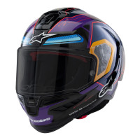 Přilba SUPERTECH R10 limitovaná edice MARTINATOR JORGE MARTIN, ALPINESTARS (modrá/fialová/červená/žlutá) 2025