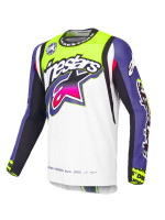 Dres SUPERTECH SX limitovaná edice DIRT STUDIOS, ALPINESTARS (bílá/fialová/růžová/žlutá fluo) 2025