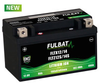 Lithiová baterie  LiFePO4  YTX12-BS, YTX14-BS, YTZ12S-BS, YTZ14S-BS  FULBAT  12V, 8Ah, 480A, hmotnost 1,20 kg, 150x87x93