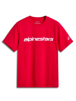 Triko LINEAR WORDMARK 2.0 CSF, ALPINESTARS (červená/bílá)