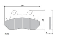 Brzdové destičky, NISSIN (semi-metalická směs) 2 ks v balení
