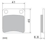 Brzdové destičky, NISSIN (semi-metalická směs) 2 ks v balení