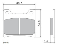 Brzdové destičky, NISSIN (semi-metalická směs) 2 ks v balení