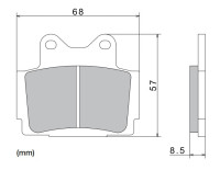 Brzdové destičky, NISSIN (semi-metalická směs) 2 ks v balení