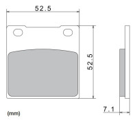 Brzdové destičky, NISSIN (semi-metalická směs) 2 ks v balení