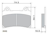 Brzdové destičky, NISSIN (semi-metalická směs) 2 ks v balení