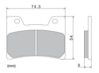 Brzdové destičky, NISSIN (semi-metalická směs) 2 ks v balení