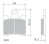 Brzdové destičky, NISSIN (semi-metalická směs) 2 ks v balení