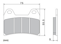 Brzdové destičky, NISSIN (semi-metalická směs) 2 ks v balení