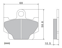 Brzdové destičky, NISSIN (semi-metalická směs) 2 ks v balení