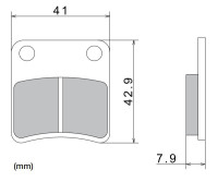 Brzdové destičky, NISSIN (semi-metalická směs) 2 ks v balení