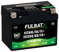 Lithiová baterie  LiFePO4  YTX4L-BS, YTX5L-BS, YTZ5S-BS  FULBAT  12V, 3Ah, 180A, hmotnost 0,60 kg, 107x56x85